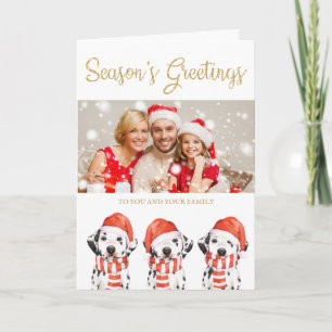 Cartes Pour Fêtes Annuelles Bonnes Fêtes de Chiens de Père Noël
