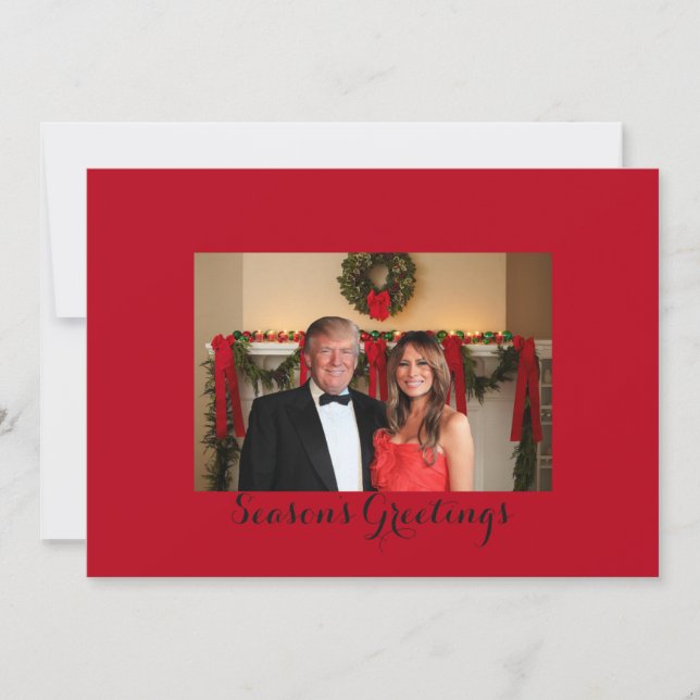 Cartes Pour Fêtes Annuelles Bonnes Fêtes de Donald et Melania (Devant)