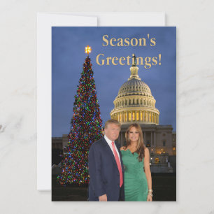 Cartes Pour Fêtes Annuelles Bonnes Fêtes de Donald et Melania