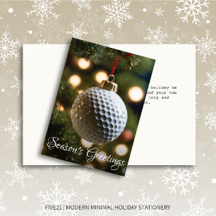 Cartes Pour Fêtes Annuelles Bonnes Fêtes de golf pliées Noël