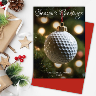 Cartes Pour Fêtes Annuelles Bonnes Fêtes de golf rouge Noël