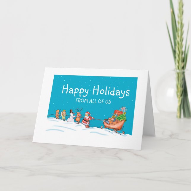 Cartes Pour Fêtes Annuelles Bonnes fêtes de tous les nous - travail d'équipe (Devant)