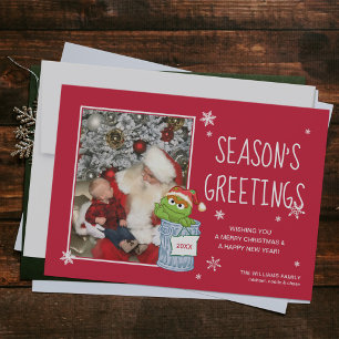 Cartes Pour Fêtes Annuelles Bonnes Fêtes d'oscar du Sesame Street   - photo