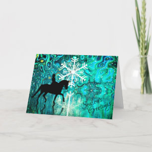Cartes Pour Fêtes Annuelles Bonnes Fêtes Dressage Cheval Noël
