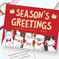Bonnes Fêtes Drôle Mignonne Chats Caroling