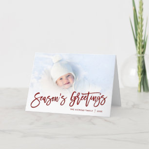 Cartes Pour Fêtes Annuelles Bonnes Fêtes - Écran photo en script rouge