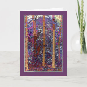Cartes Pour Fêtes Annuelles Bonnes Fêtes - Forêt pourpre à Sunshine