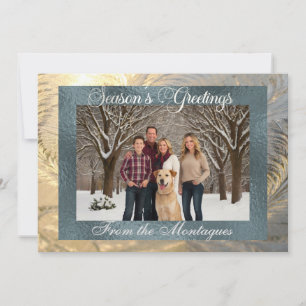 Cartes Pour Fêtes Annuelles Bonnes Fêtes Frontière de givre avec photo