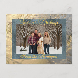 Cartes Pour Fêtes Annuelles Bonnes Fêtes Frontière de givre avec photo