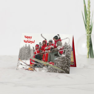 Cartes Pour Fêtes Annuelles Bonnes fêtes, la vie de ski
