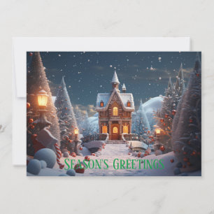 Cartes Pour Fêtes Annuelles Bonnes Fêtes Maison de pain d'épices Noël