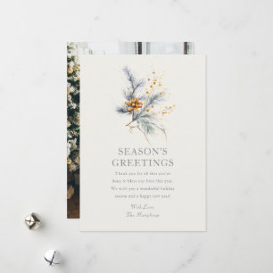 Cartes Pour Fêtes Annuelles Bonnes Fêtes minimales de pin aquarelle