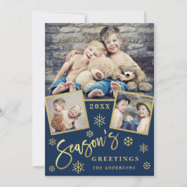 Cartes Pour Fêtes Annuelles Bonnes Fêtes Moderne 3 PHOTO Salutation