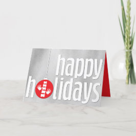 Cartes Pour Fêtes Annuelles Bonnes Fêtes modernes Chiropratique rouge argent