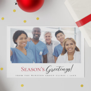 Cartes Pour Fêtes Annuelles Bonnes Fêtes modernes Clinique Médicale Vacances