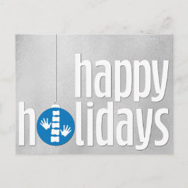 Cartes Pour Fêtes Annuelles Bonnes Fêtes modernes Silver Blue Chiropractic
