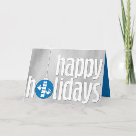 Cartes Pour Fêtes Annuelles Bonnes Fêtes modernes Silver Blue Chiropractic