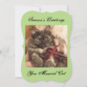 Cartes Pour Fêtes Annuelles Bonnes Fêtes Musical Cat Card par RoseWrites