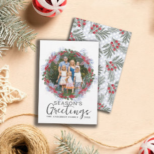 Cartes Pour Fêtes Annuelles Bonnes Fêtes Noël Wreath Photo
