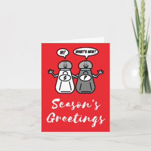 Cartes Pour Fêtes Annuelles Bonnes Fêtes Poivre de sel Funny Pun