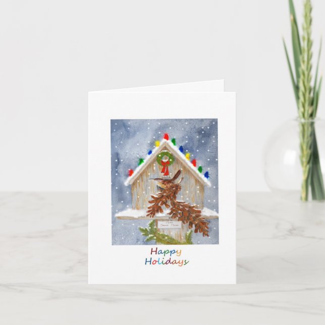 Cartes Pour Fêtes Annuelles Bonnes fêtes roitelet (Devant)