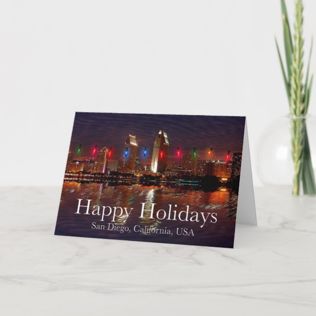 Cartes Pour Fêtes Annuelles Bonnes fêtes San Diego, la Californie (Devant)
