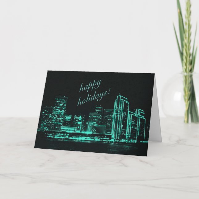 Cartes Pour Fêtes Annuelles Bonnes fêtes ! San Francisco la nuit (Devant)