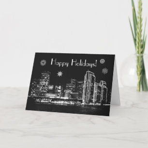 Cartes Pour Fêtes Annuelles Bonnes fêtes ! San Francisco la nuit