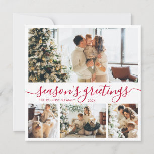 Cartes Pour Fêtes Annuelles Bonnes Fêtes Script Photo Collage Noël
