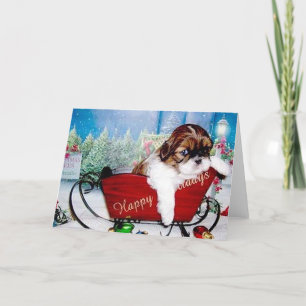 Cartes Pour Fêtes Annuelles Bonnes fêtes Shih Tzu