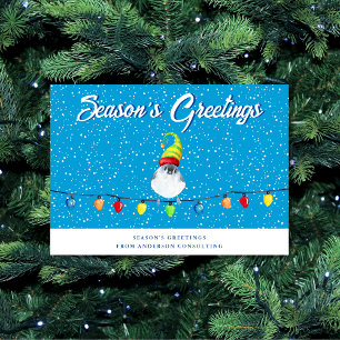 Cartes Pour Fêtes Annuelles Bonnes Fêtes Snowy Bird Business
