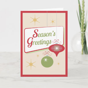 Cartes Pour Fêtes Annuelles Bonnes Fêtes style rétro Noël