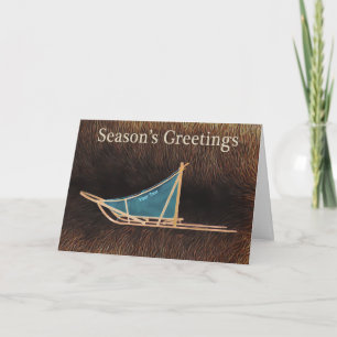 Cartes Pour Fêtes Annuelles Bonnes Fêtes - traîneau à chiens