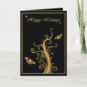 Cartes Pour Fêtes Annuelles Bonnes fêtes - vigne et papillon