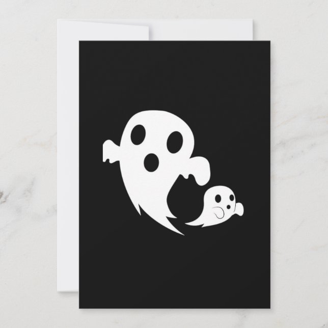 Cartes Pour Fêtes Annuelles Boo blanc  (Devant)