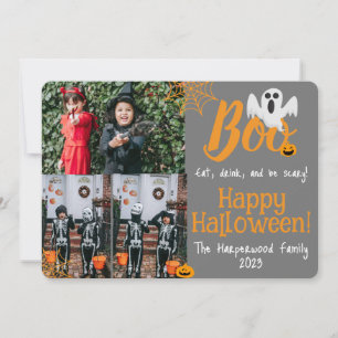 Cartes Pour Fêtes Annuelles Boo citrouille jack-o-lanterne Halloween Collage p