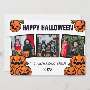 Cartes Pour Fêtes Annuelles Boo citrouille jack-o-lanterne Halloween Collage p