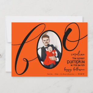 Cartes Pour Fêtes Annuelles Boo First Halloween Cutest Citrouille Baby Photo 2