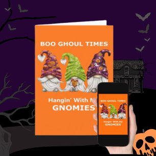 Cartes Pour Fêtes Annuelles Boo Ghoul Times Hanging with My Gnomies Halloween