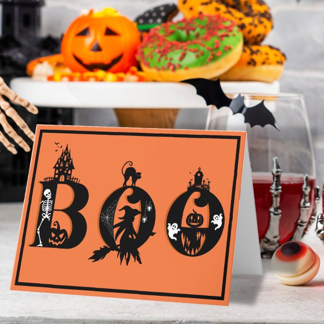 Cartes Pour Fêtes Annuelles Boo Halloween (Créateur téléchargé)