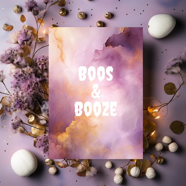 Cartes Pour Fêtes Annuelles Boos et Boos Adult Halloween Party (Créateur téléchargé)