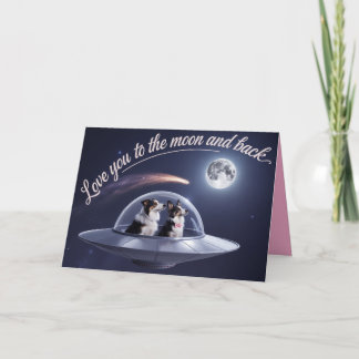 Cartes Pour Fêtes Annuelles Border Collie Valentine Card