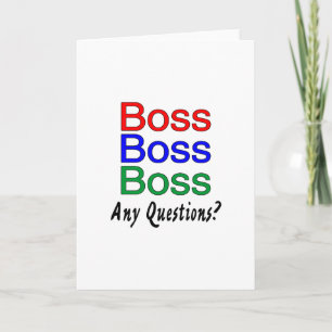 Cartes Pour Fêtes Annuelles Boss Boss Boss