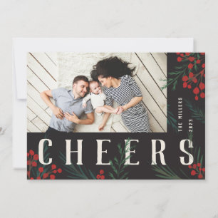 Cartes Pour Fêtes Annuelles Botaniques typographiques Salaires photo