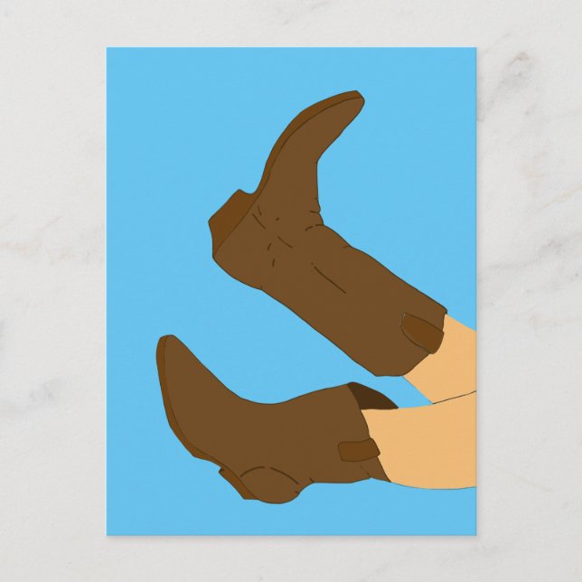 Cartes Pour Fêtes Annuelles Bottes de cowboy Yee-Haw (Devant)