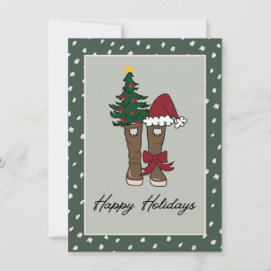 Cartes Pour Fêtes Annuelles Bottes de vacances en Alaska