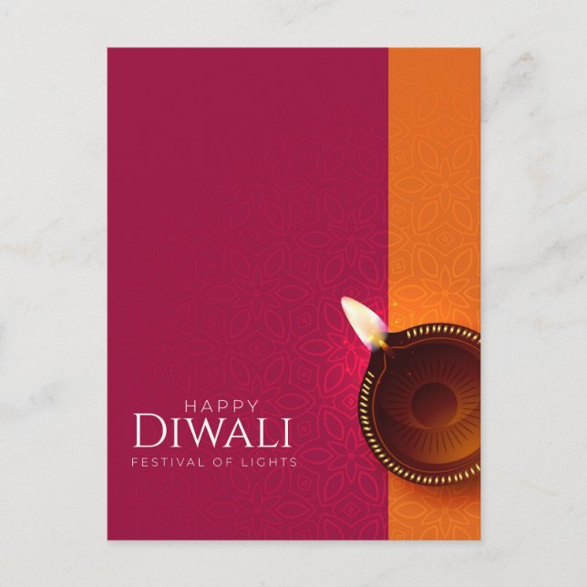 Cartes Pour Fêtes Annuelles Bouches de Diwali (Devant)