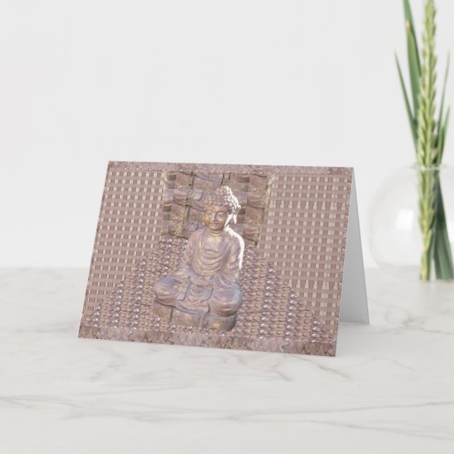 Cartes Pour Fêtes Annuelles Bouddha Bouddhiste Spirituel Statue Idole Paix Heu (Devant)