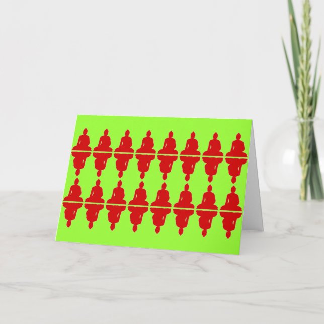 Cartes Pour Fêtes Annuelles Bouddha de Noël (Devant)