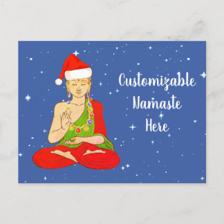 Cartes Pour Fêtes Annuelles Bouddha de Noël Namaste Personnalisable